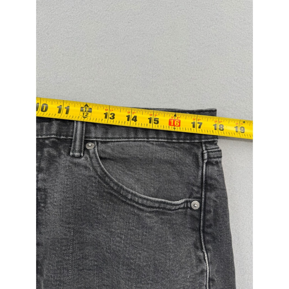 Levis 505 Regular Fit Jeans Mens 36x34 (36x32) Faded Black Straight Leg Denim - Picture 6 of 12